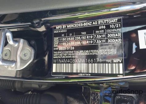 2021 Mercedes-Benz Glb 250 from USA, damaged, VIN W1N4M4GBXMW166171